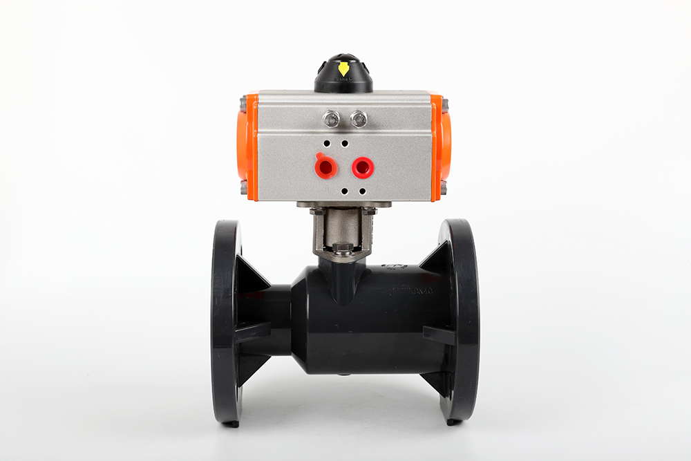 天长气动法兰一体球阀